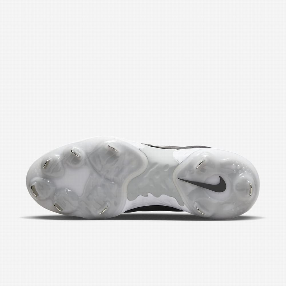 Nike Alpha Huarache Elite 4 Low Férfi Baseball Cipő Fekete Sötétszürke Világos Szürke Fehér | NI7206-M68