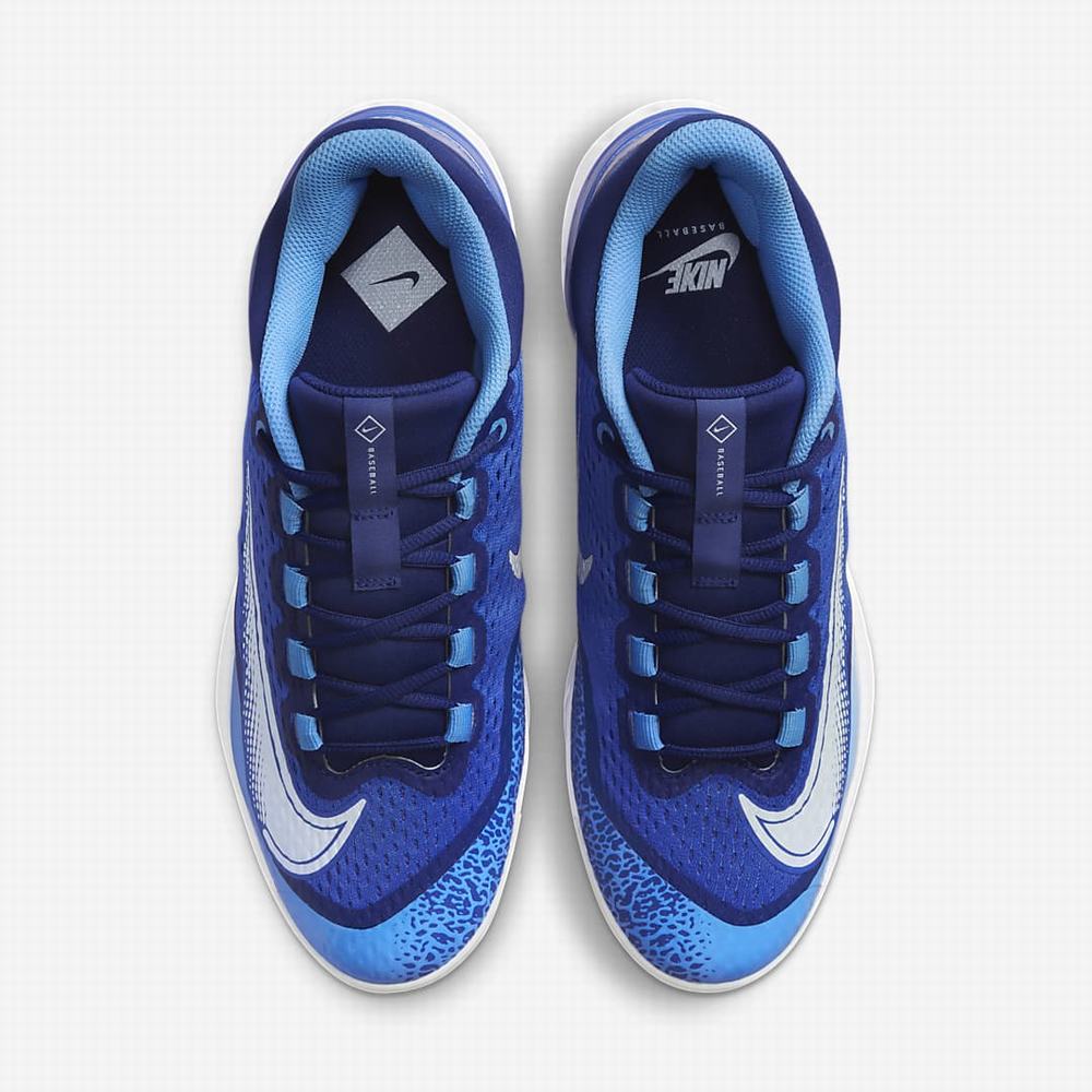 Nike Alpha Huarache Elite 4 Low Férfi Baseball Cipő Királykék Kék Fehér | NI8012-N12