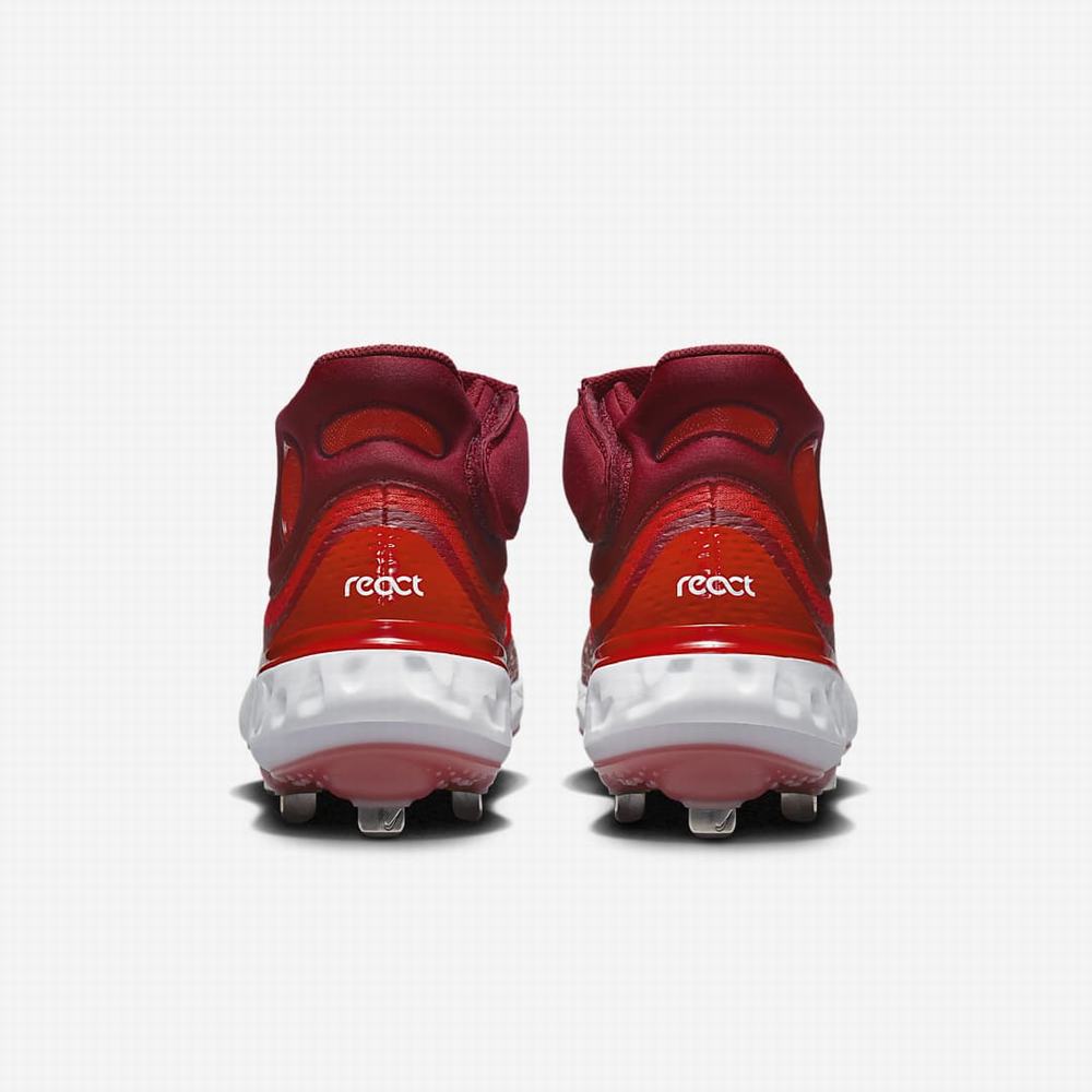 Nike Alpha Huarache Elite 4 Mid Férfi Baseball Cipő Piros Fehér | NI0517-Q13