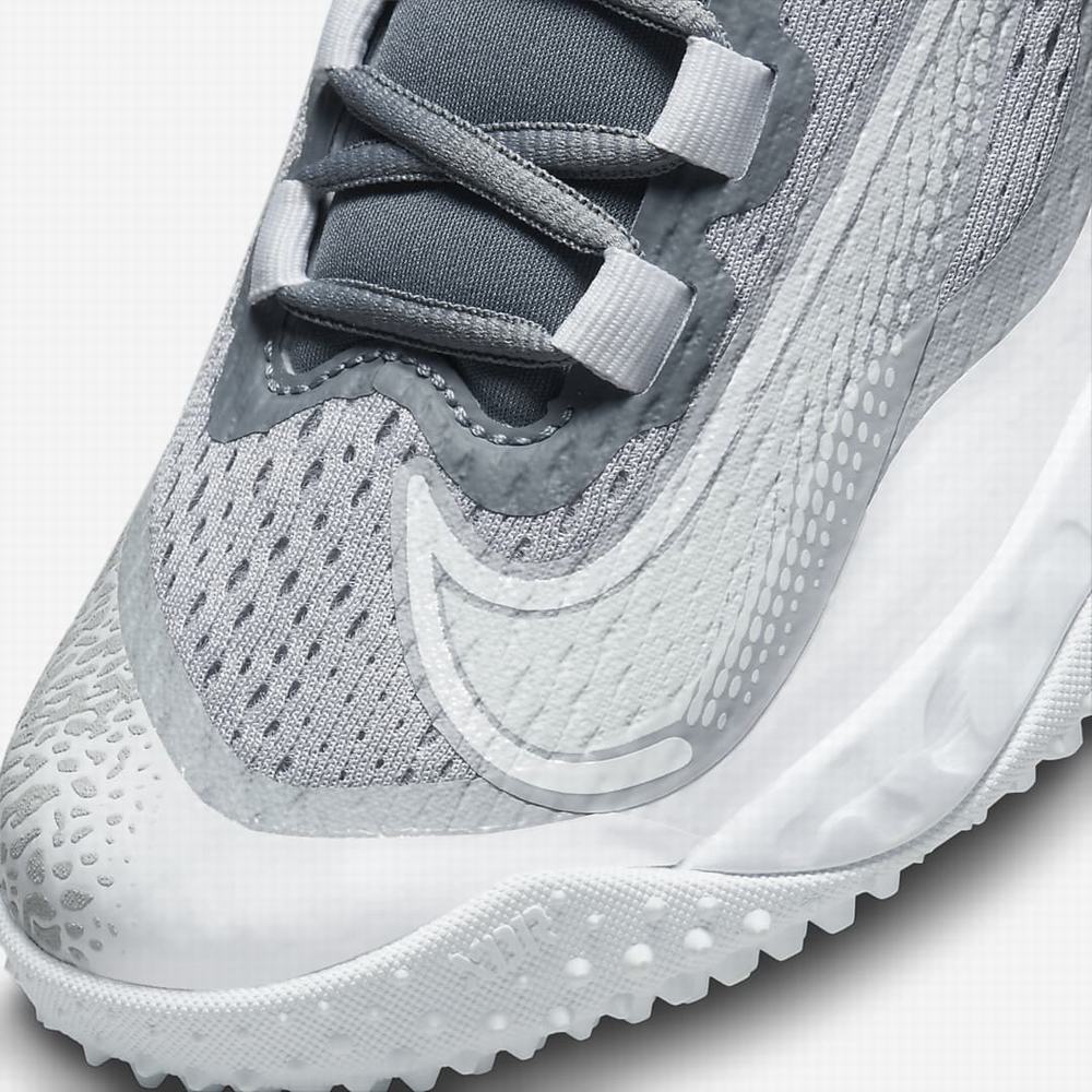 Nike Alpha Huarache Elite 4 Turf Női Softball Cipő Szürke Szürke Platina Fehér | NI1657-N16