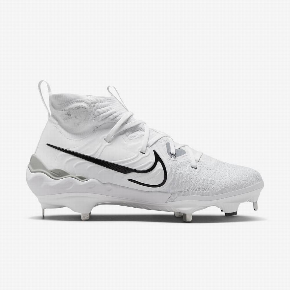 Nike Alpha Huarache NXT Férfi Baseball Cipő Fehér Szürke Platina Fekete | NI8325-V07