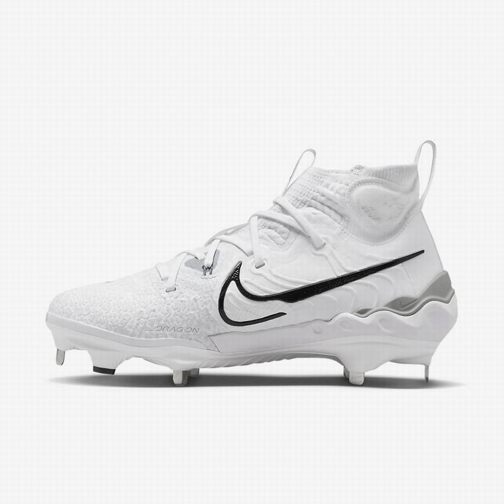 Nike Alpha Huarache NXT Férfi Baseball Cipő Fehér Szürke Platina Fekete | NI8325-V07