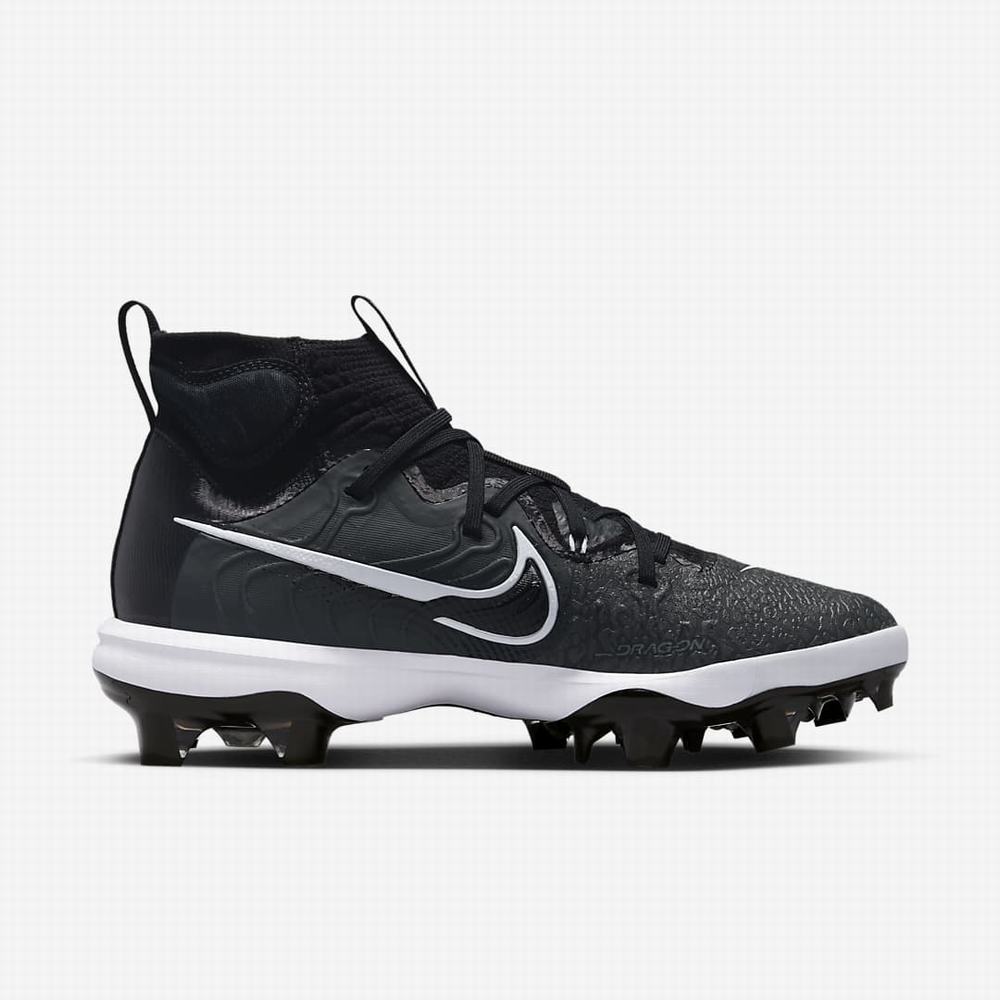 Nike Alpha Huarache NXT MCS Férfi Baseball Cipő Fekete Sötétszürke Világos Szürke Fehér | NI1425-S34