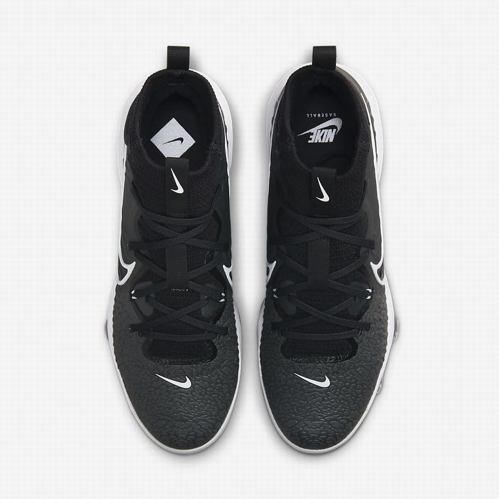 Nike Alpha Huarache NXT MCS Férfi Baseball Cipő Fekete Sötétszürke Világos Szürke Fehér | NI1425-S34
