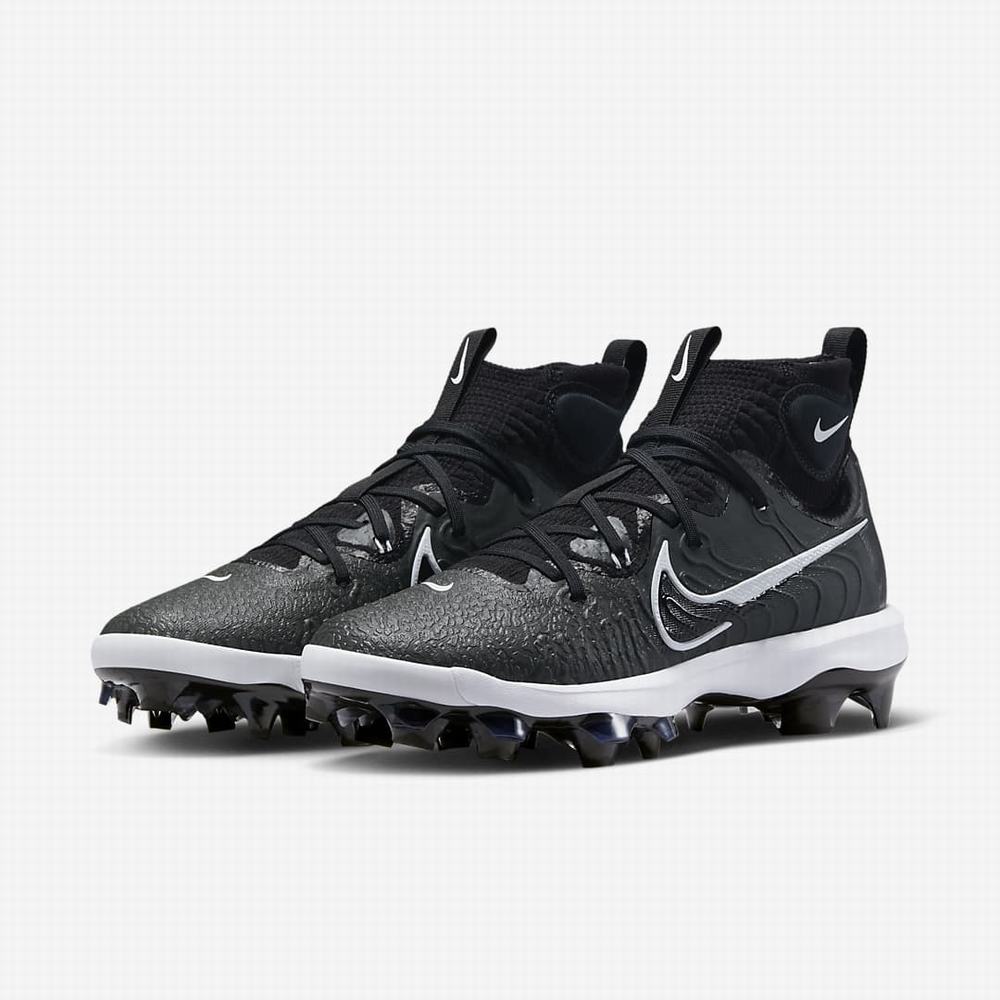Nike Alpha Huarache NXT MCS Férfi Baseball Cipő Fekete Sötétszürke Világos Szürke Fehér | NI1425-S34