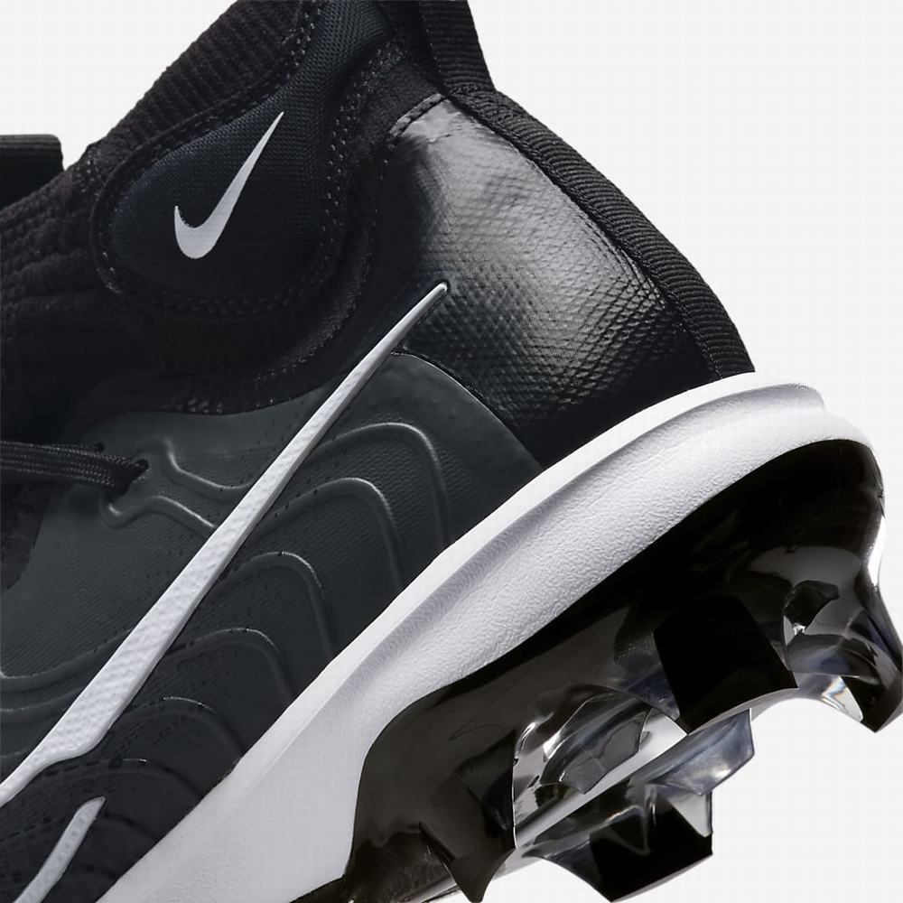 Nike Alpha Huarache NXT MCS Férfi Baseball Cipő Fekete Sötétszürke Világos Szürke Fehér | NI1425-S34