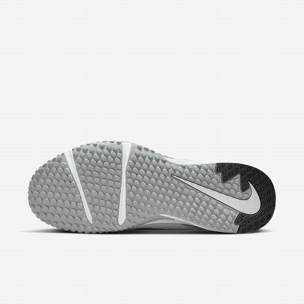 Nike Alpha Huarache Varsity 4 Turf Férfi Baseball Cipő Fehér Szürke Platina Fekete | NI6958-V73