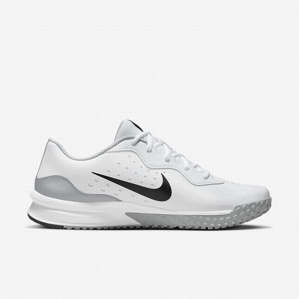 Nike Alpha Huarache Varsity 4 Turf Férfi Baseball Cipő Fehér Szürke Platina Fekete | NI6958-V73