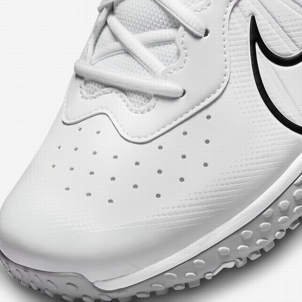 Nike Alpha Huarache Varsity 4 Turf Férfi Baseball Cipő Fehér Szürke Platina Fekete | NI6958-V73