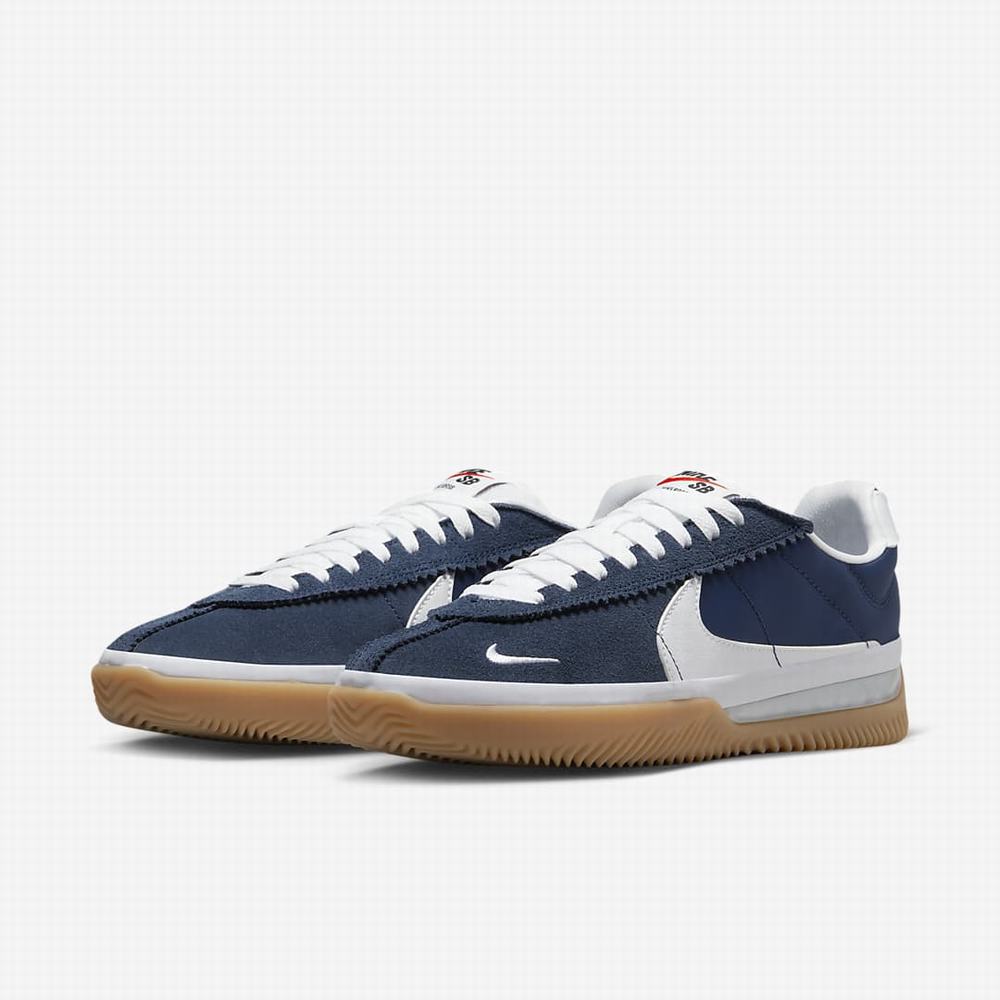 Nike BRSB Férfi Deszkás Cipő Sötétkék Piros Fehér | NI5867-K40