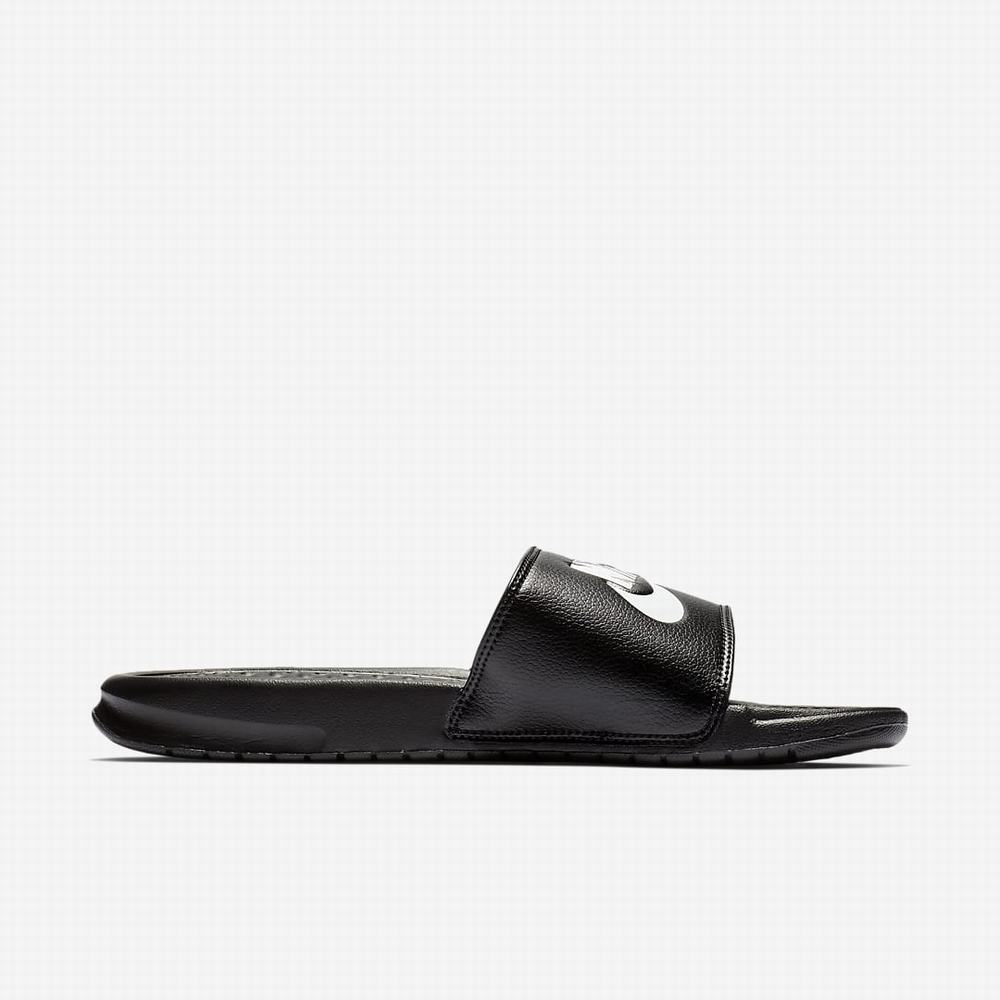Nike Benassi JDI Férfi Papucs Fekete Fehér | NI5293-X23
