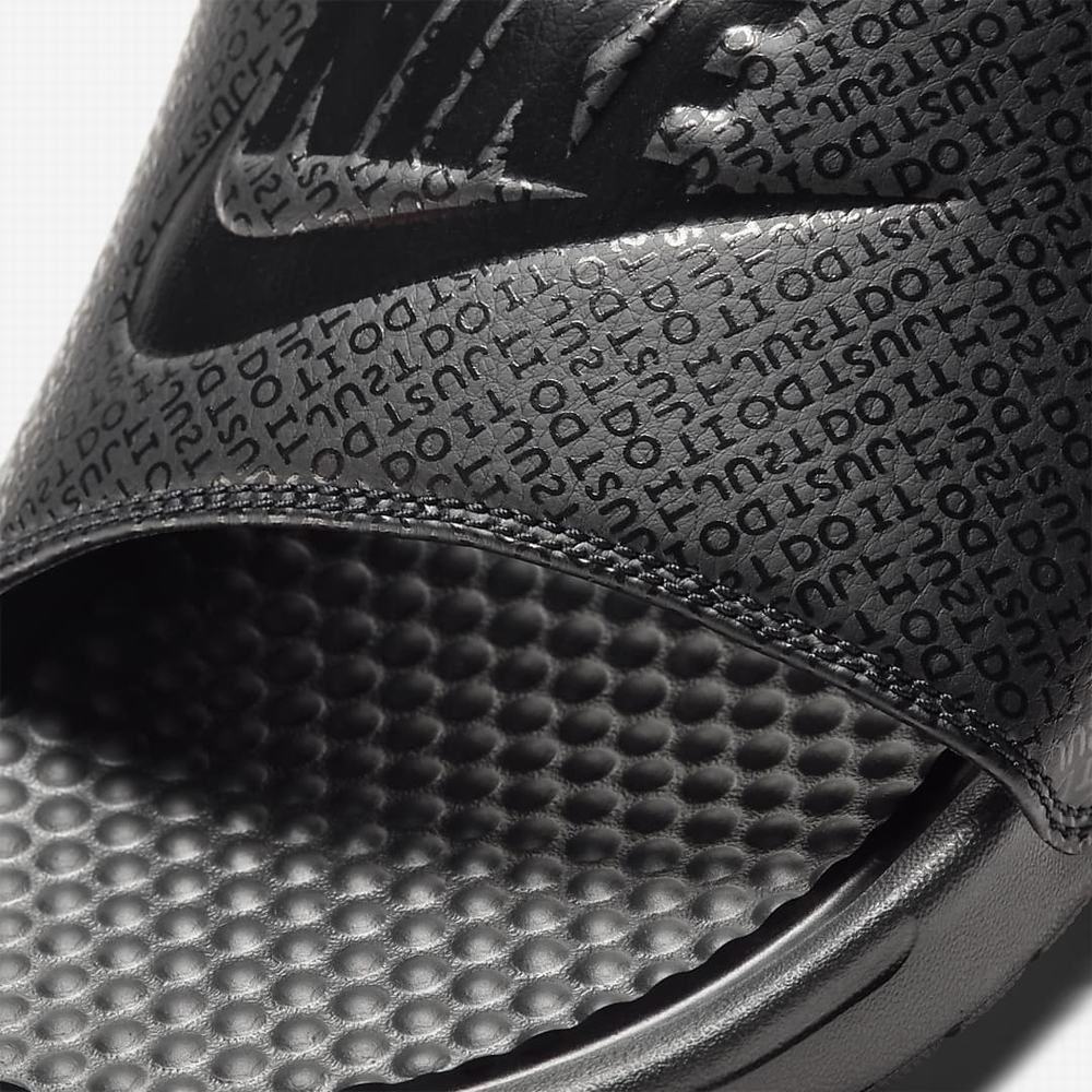 Nike Benassi JDI Férfi Papucs Fekete Fehér | NI5293-X23