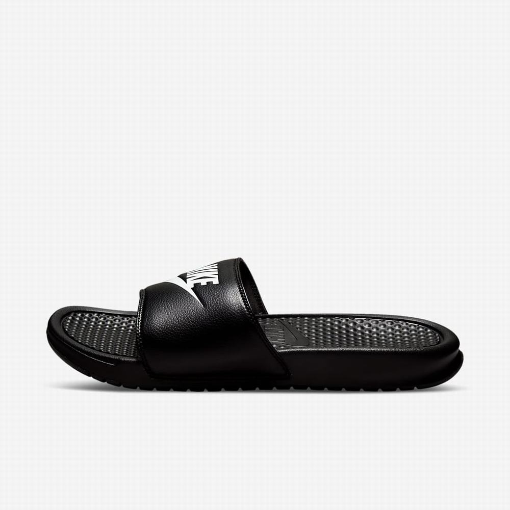 Nike Benassi JDI Férfi Papucs Fekete Fehér | NI5293-X23