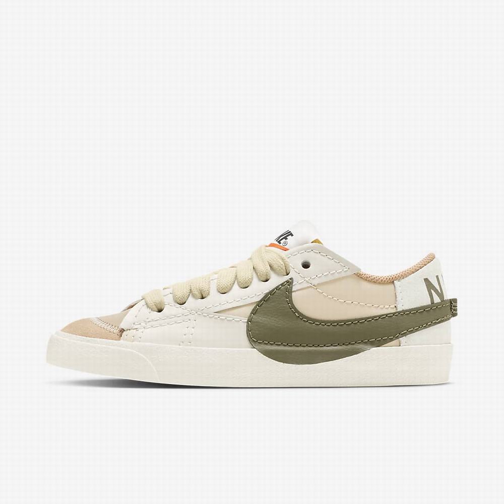 Nike Blazer Low \'77 Jumbo Női Utcai Cipő Barna Világos Titán Olivazöld | NI0189-J97