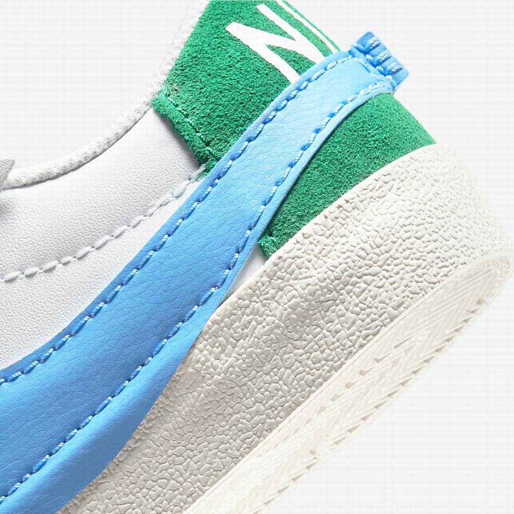 Nike Blazer Low '77 Jumbo Női Utcai Cipő Fehér Kék Arany | NI2147-Q23