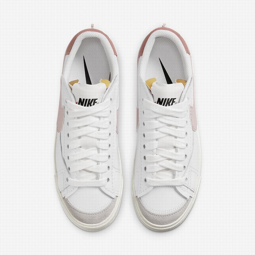 Nike Blazer Low '77 Jumbo Női Utcai Cipő Fehér Rózsaszín Fehér Rózsaszín | NI6037-K82