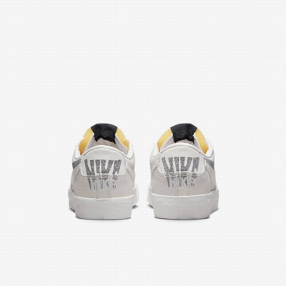 Nike Blazer Low '77 Premium Férfi Utcai Cipő Bézs Zöld Krém Zöld | NI9283-P31