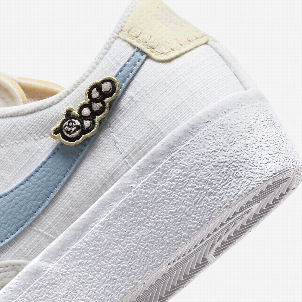 Nike Blazer Low Platform Next Nature Női Utcai Cipő Fehér Rózsaszín Fehér Kék | NI7045-L39