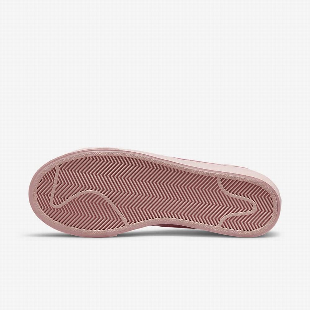 Nike Blazer Low Platform Női Utcai Cipő Rózsaszín Fekete Narancssárga | NI2093-K75