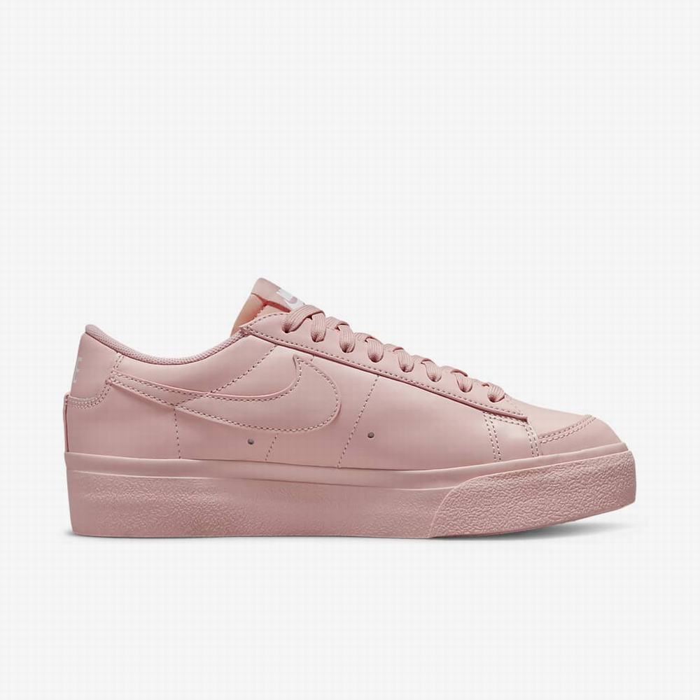 Nike Blazer Low Platform Női Utcai Cipő Rózsaszín Fekete Narancssárga | NI2093-K75