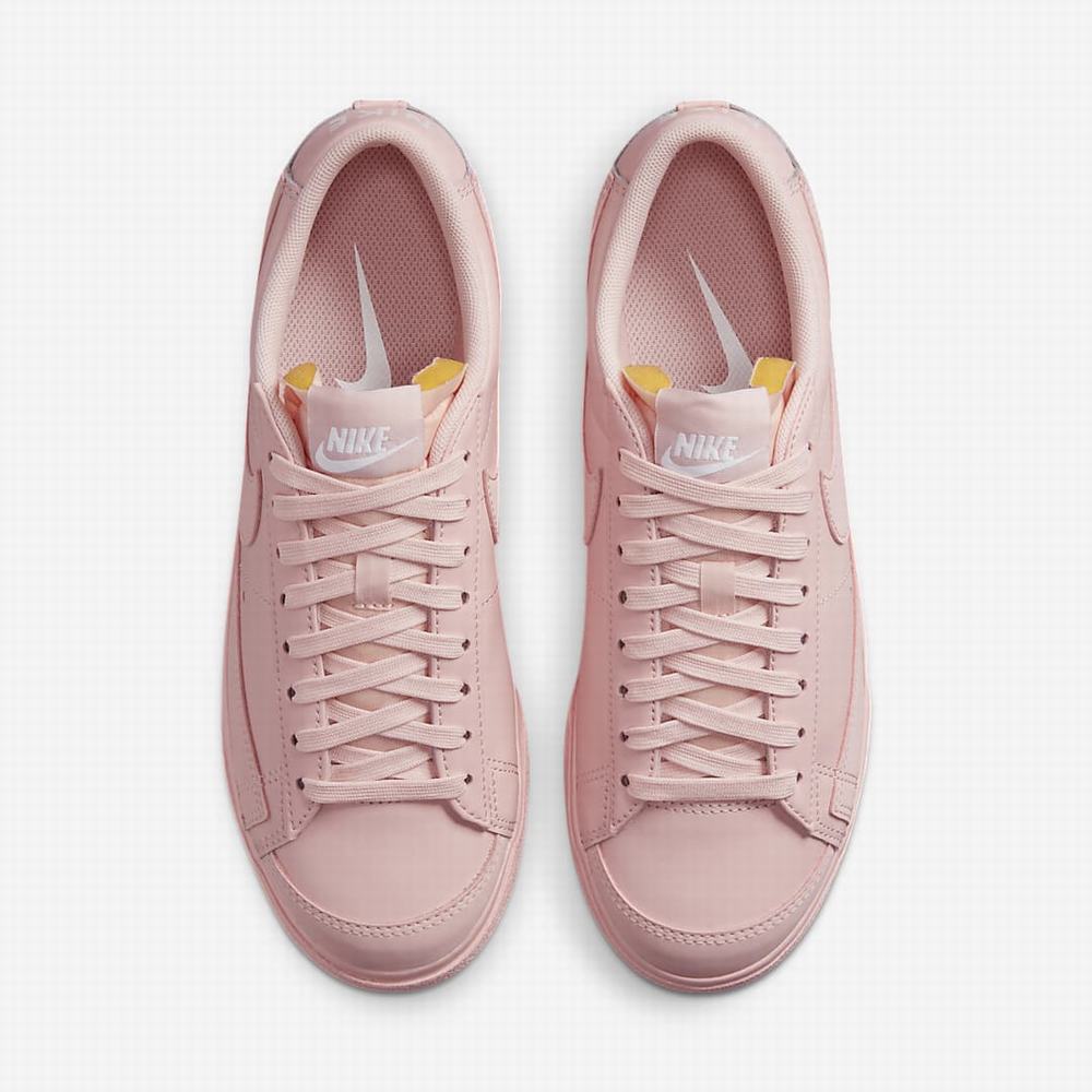 Nike Blazer Low Platform Női Utcai Cipő Rózsaszín Fekete Narancssárga | NI2093-K75