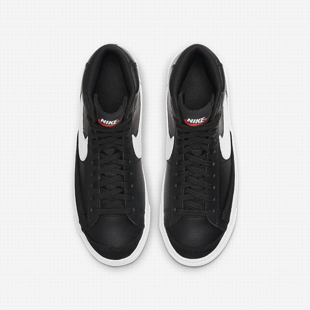 Nike Blazer Mid '77 Gyerek Utcai Cipő Fekete Fehér Narancssárga | NI1037-N63