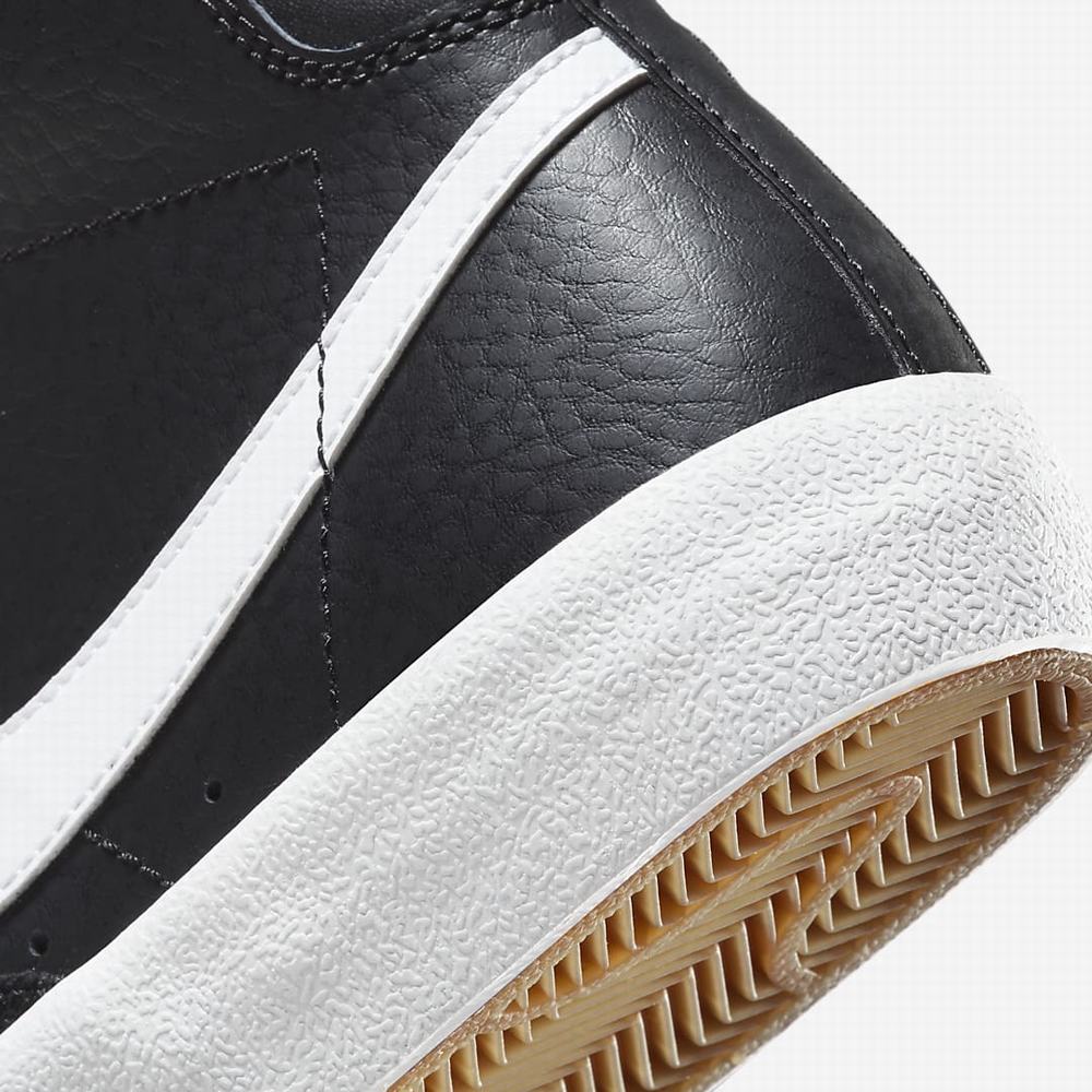Nike Blazer Mid '77 Gyerek Utcai Cipő Fekete Fehér Narancssárga | NI1037-N63