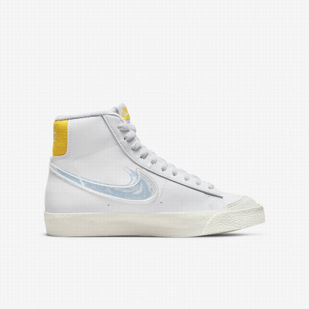 Nike Blazer Mid '77 Gyerek Utcai Cipő Fehér Királykék | NI1947-Y67
