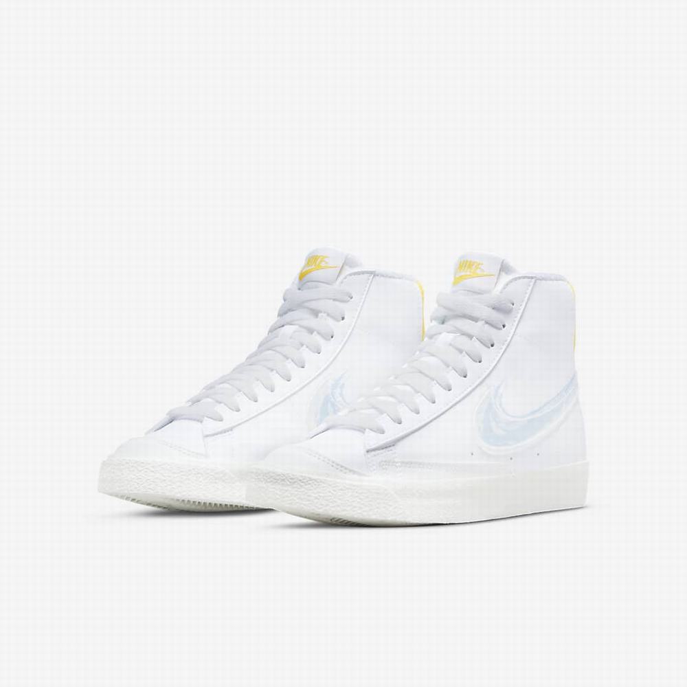 Nike Blazer Mid '77 Gyerek Utcai Cipő Fehér Királykék | NI1947-Y67