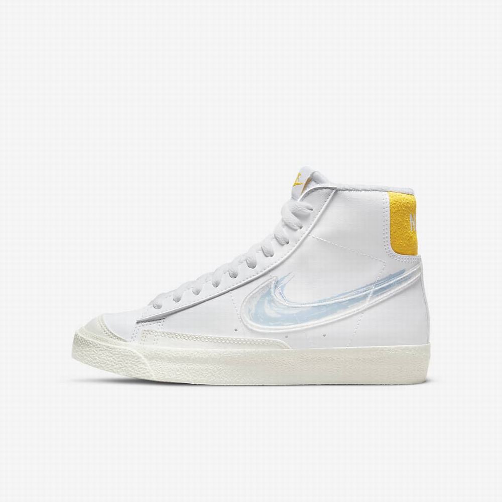 Nike Blazer Mid \'77 Gyerek Utcai Cipő Fehér Királykék | NI1947-Y67
