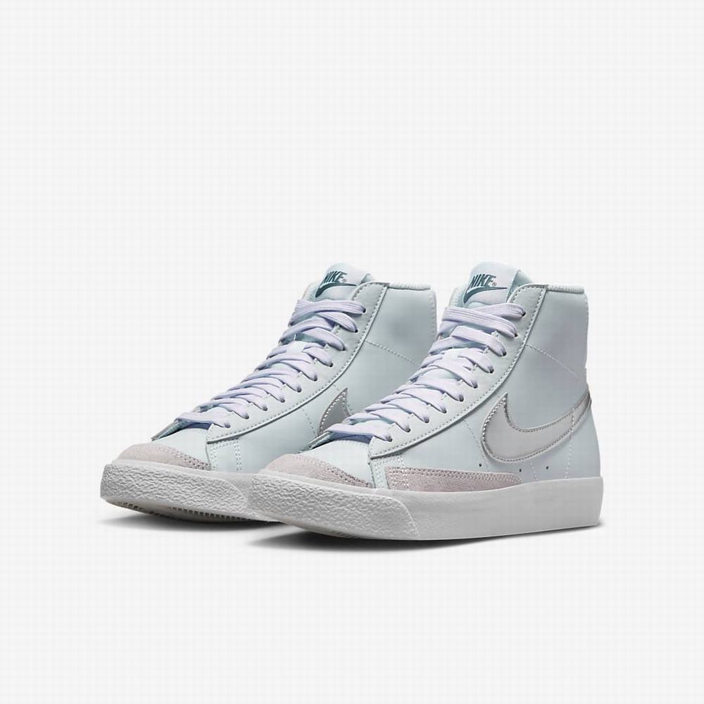 Nike Blazer Mid '77 Gyerek Utcai Cipő Platina Lila Kék Metal Titán | NI6248-M03