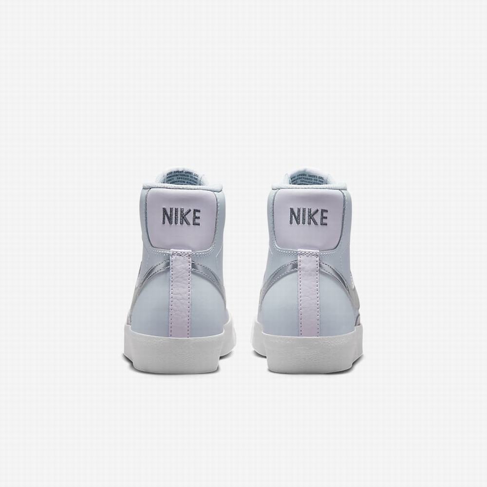 Nike Blazer Mid '77 Gyerek Utcai Cipő Platina Lila Kék Metal Titán | NI6248-M03