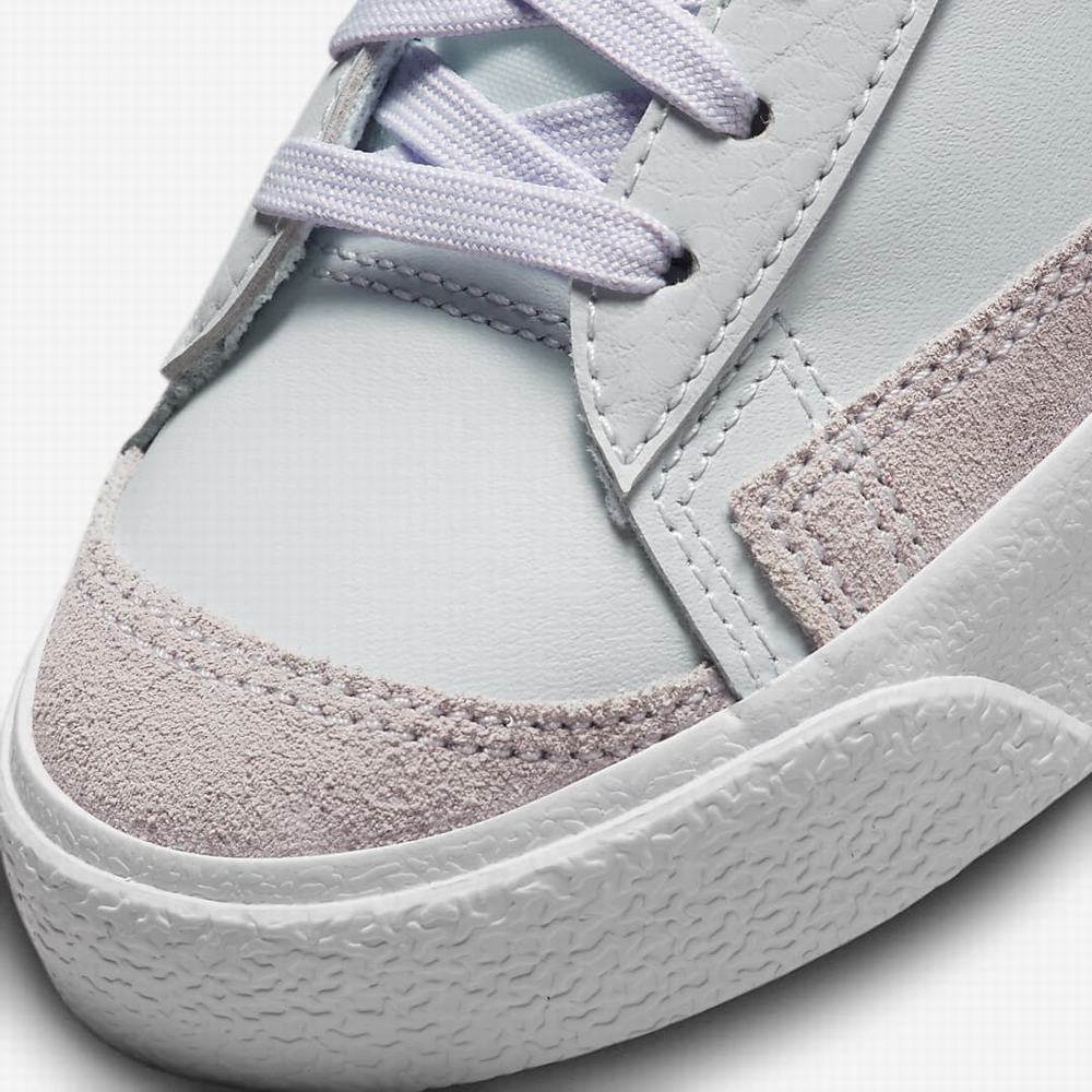 Nike Blazer Mid '77 Gyerek Utcai Cipő Platina Lila Kék Metal Titán | NI6248-M03