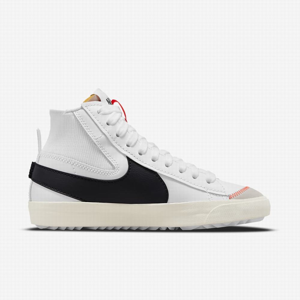 Nike Blazer Mid '77 Jumbo Férfi Utcai Cipő Fehér Fekete | NI0598-J80