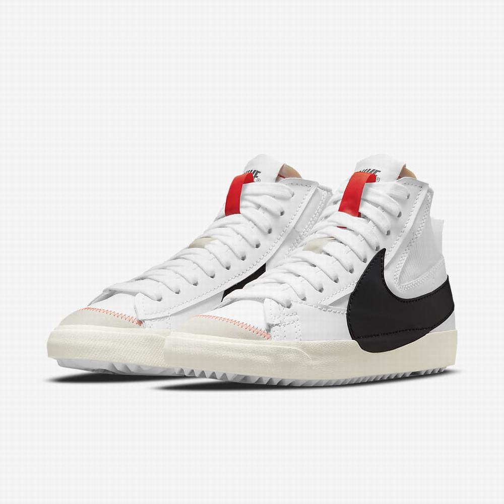 Nike Blazer Mid '77 Jumbo Férfi Utcai Cipő Fehér Fekete | NI0598-J80