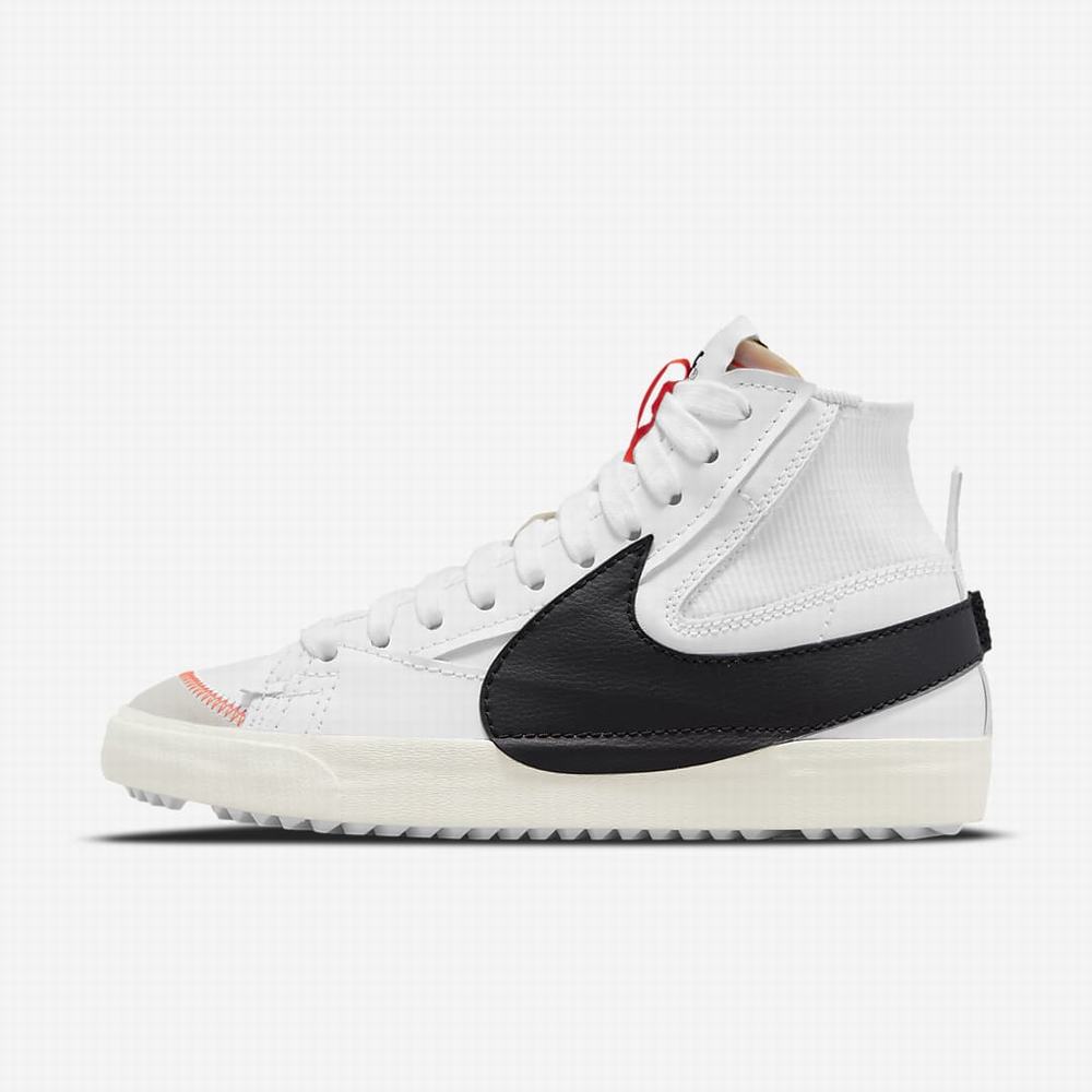 Nike Blazer Mid \'77 Jumbo Férfi Utcai Cipő Fehér Fekete | NI0598-J80