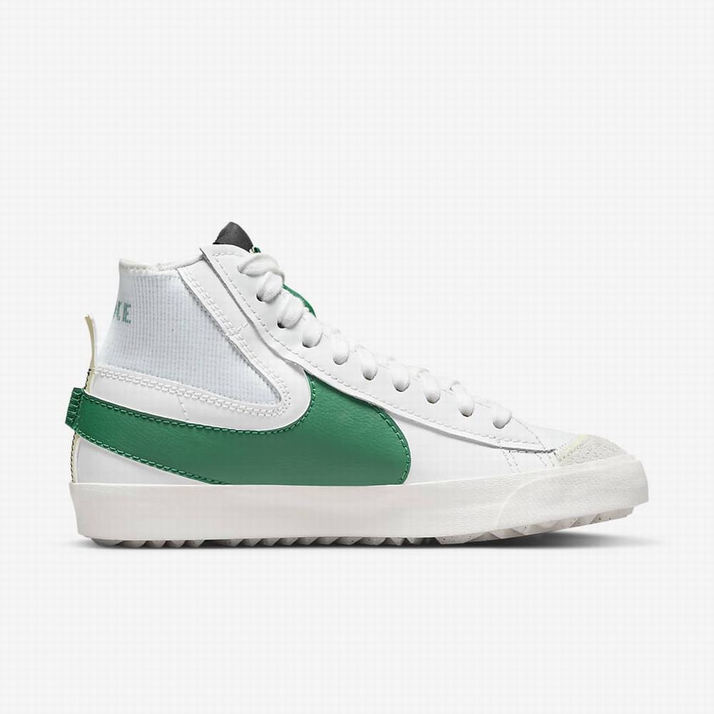 Nike Blazer Mid '77 Jumbo Férfi Utcai Cipő Fehér Zöld | NI2517-C40