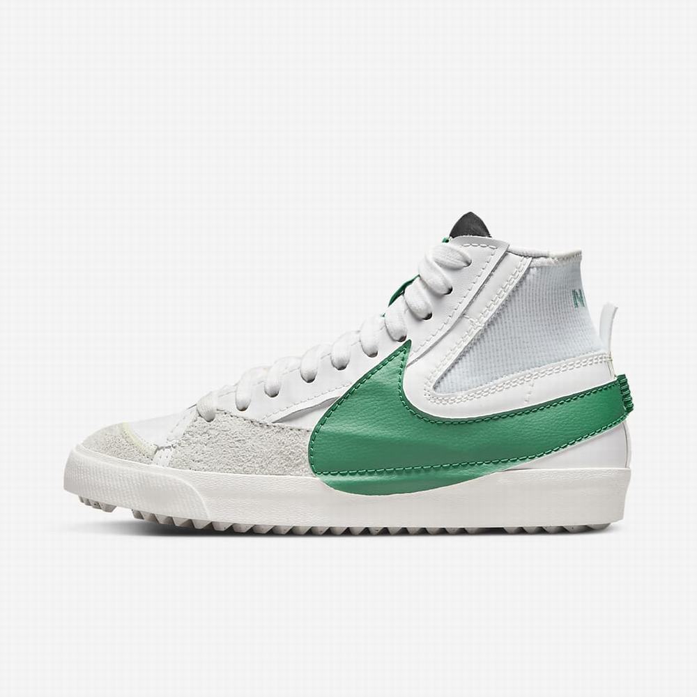 Nike Blazer Mid \'77 Jumbo Férfi Utcai Cipő Fehér Zöld | NI2517-C40