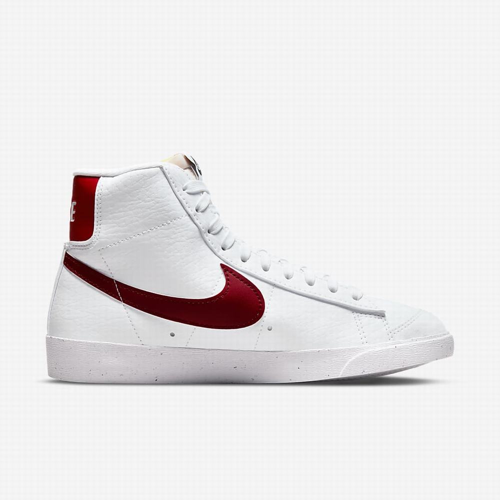 Nike Blazer Mid '77 Next Nature Női Utcai Cipő Fehér Fekete Piros | NI3795-W74