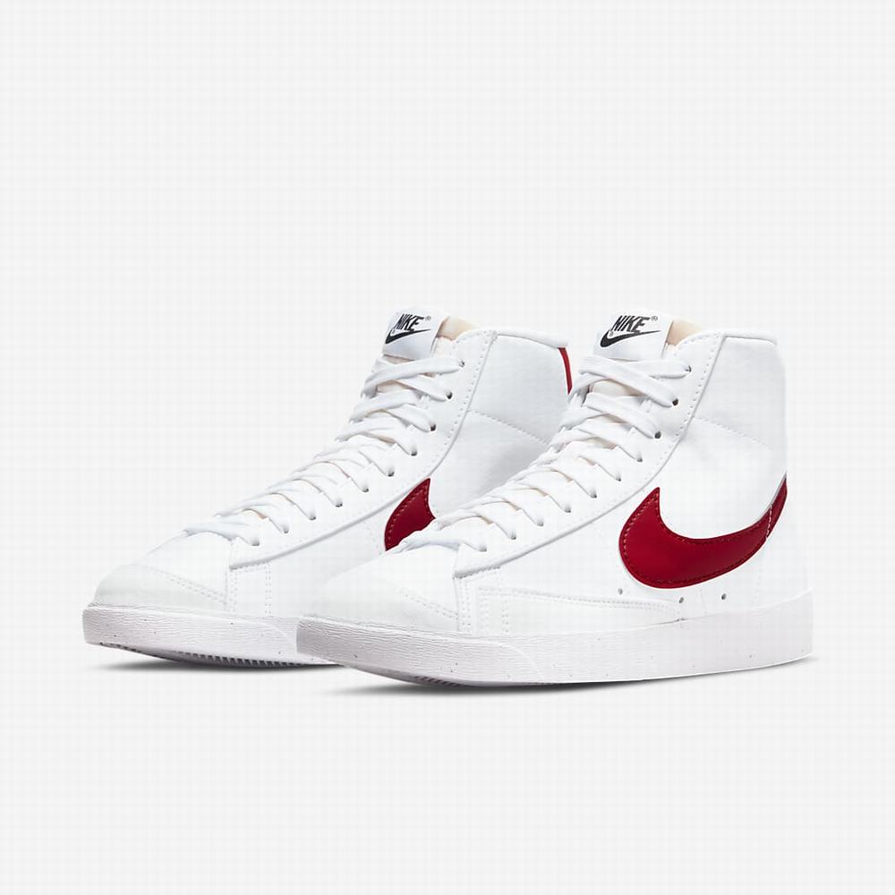 Nike Blazer Mid '77 Next Nature Női Utcai Cipő Fehér Fekete Piros | NI3795-W74