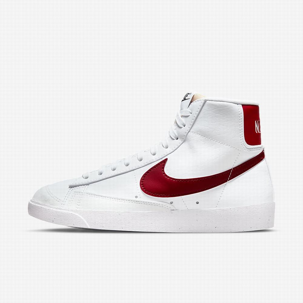 Nike Blazer Mid \'77 Next Nature Női Utcai Cipő Fehér Fekete Piros | NI3795-W74