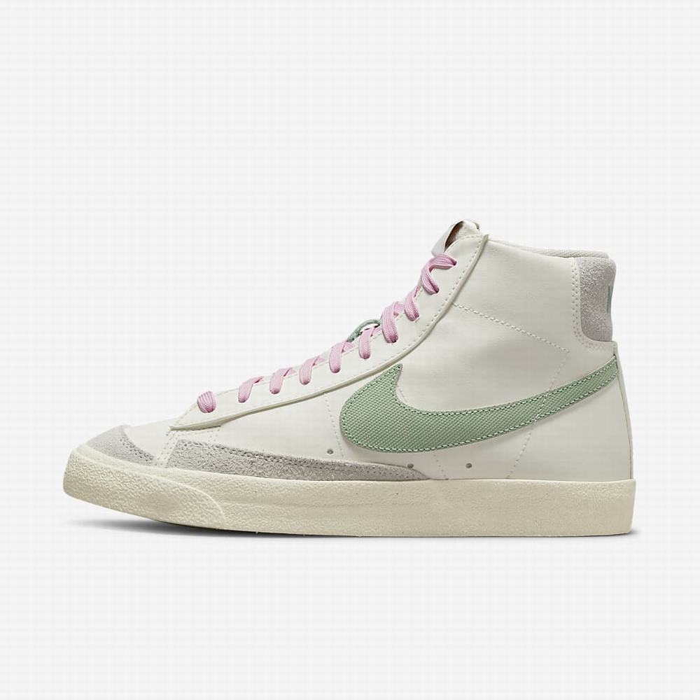Nike Blazer Mid \'77 PRM Férfi Utcai Cipő Bézs Zöld | NI5469-E14