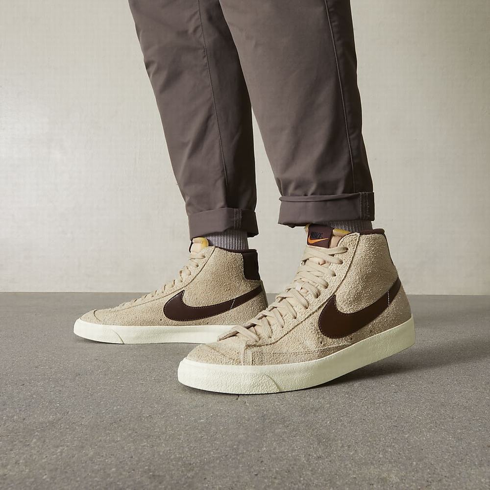 Nike Blazer Mid '77 Premium Férfi Utcai Cipő Barna Narancssárga Világos Csokoládé | NI8091-M71