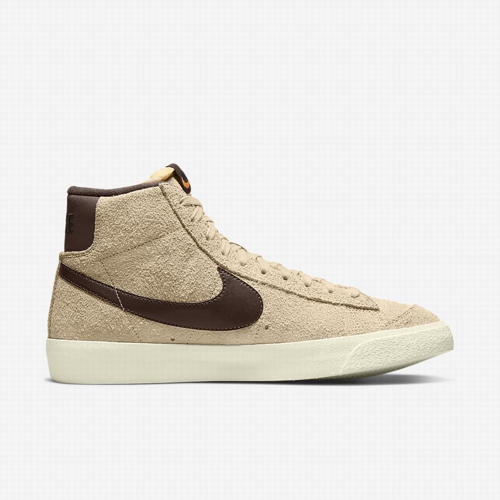 Nike Blazer Mid '77 Premium Férfi Utcai Cipő Barna Narancssárga Világos Csokoládé | NI8091-M71