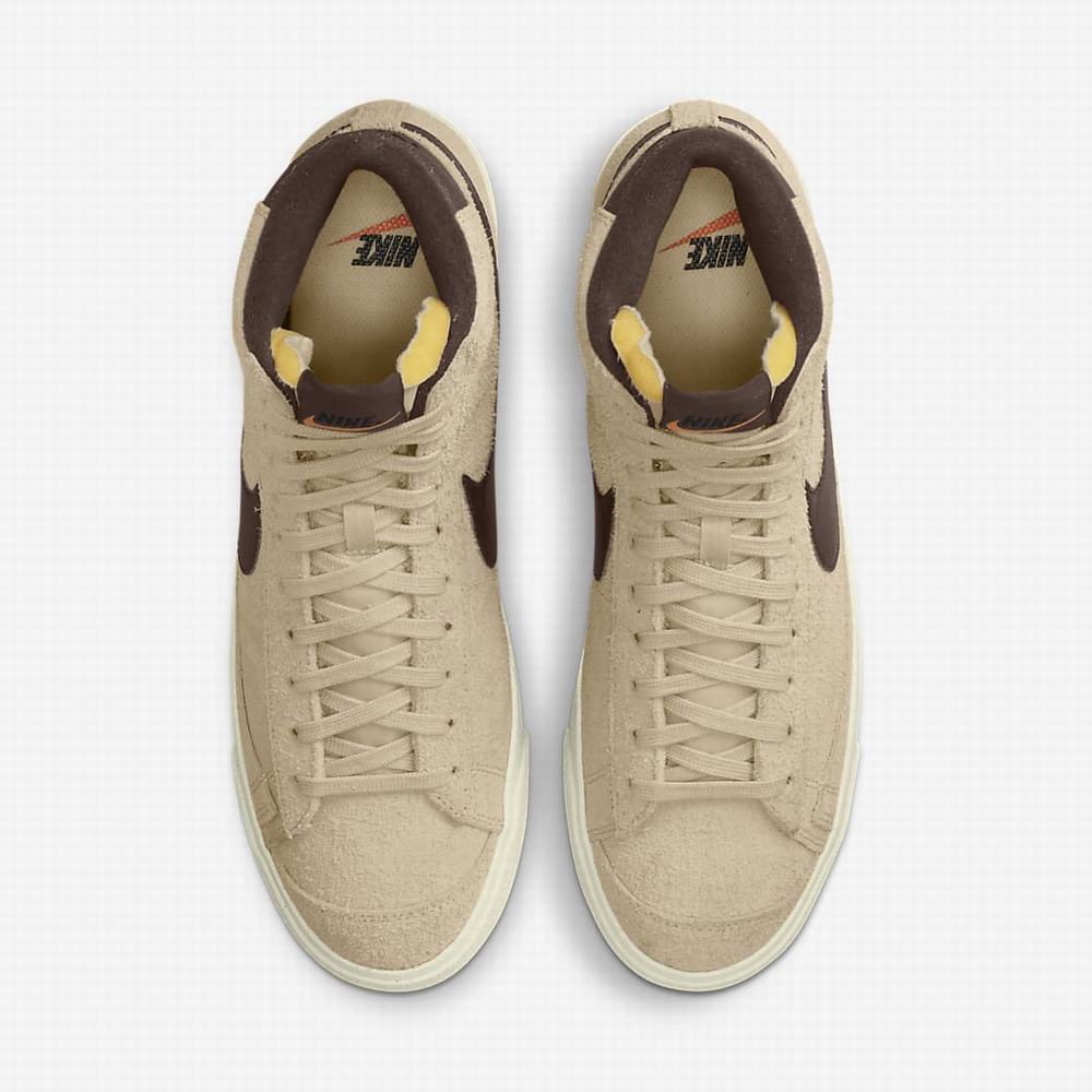 Nike Blazer Mid '77 Premium Férfi Utcai Cipő Barna Narancssárga Világos Csokoládé | NI8091-M71