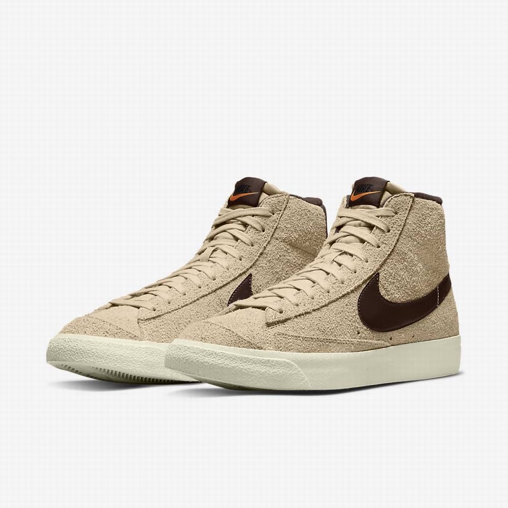 Nike Blazer Mid '77 Premium Férfi Utcai Cipő Barna Narancssárga Világos Csokoládé | NI8091-M71