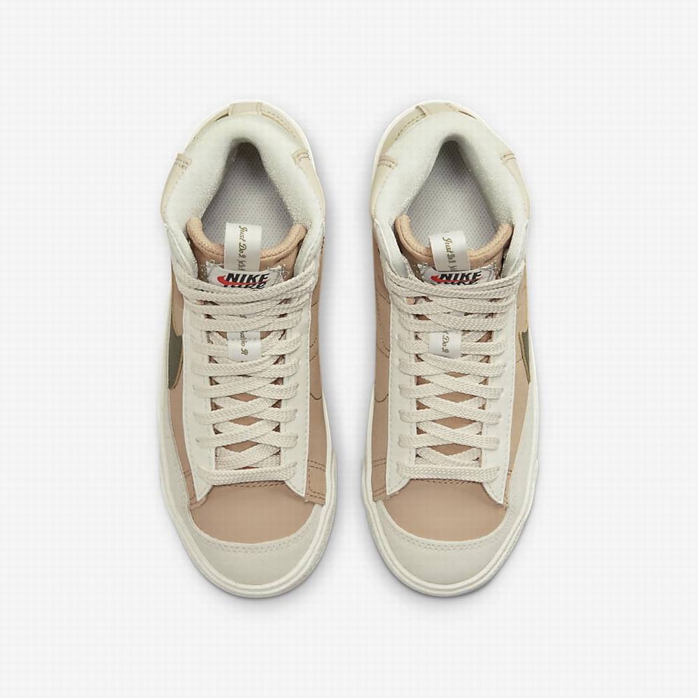 Nike Blazer Mid '77 SE Dance Gyerek Utcai Cipő Barna Világos Titán Olivazöld | NI9034-B85