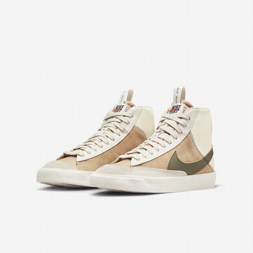 Nike Blazer Mid '77 SE Dance Gyerek Utcai Cipő Barna Világos Titán Olivazöld | NI9034-B85