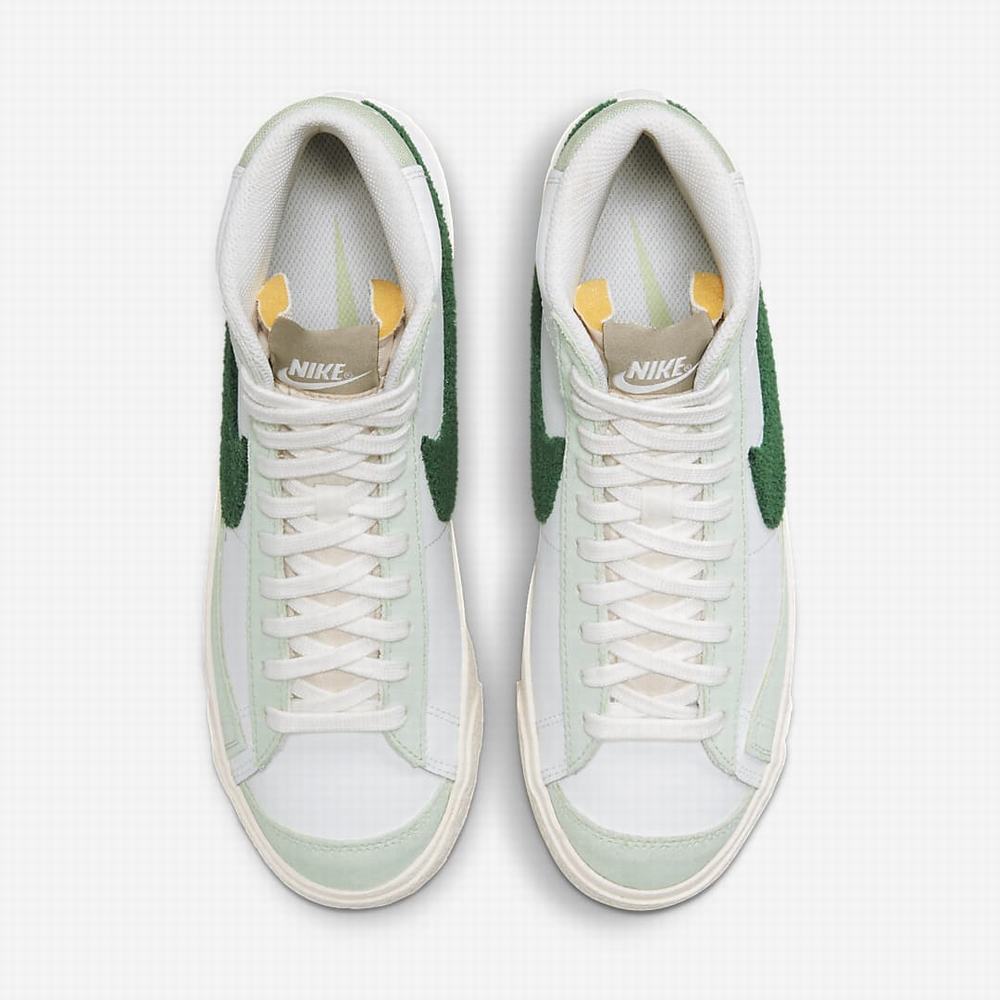 Nike Blazer Mid '77 Vintage Női Utcai Cipő Fehér Világos Titán Narancssárga Zöld | NI1027-Z37