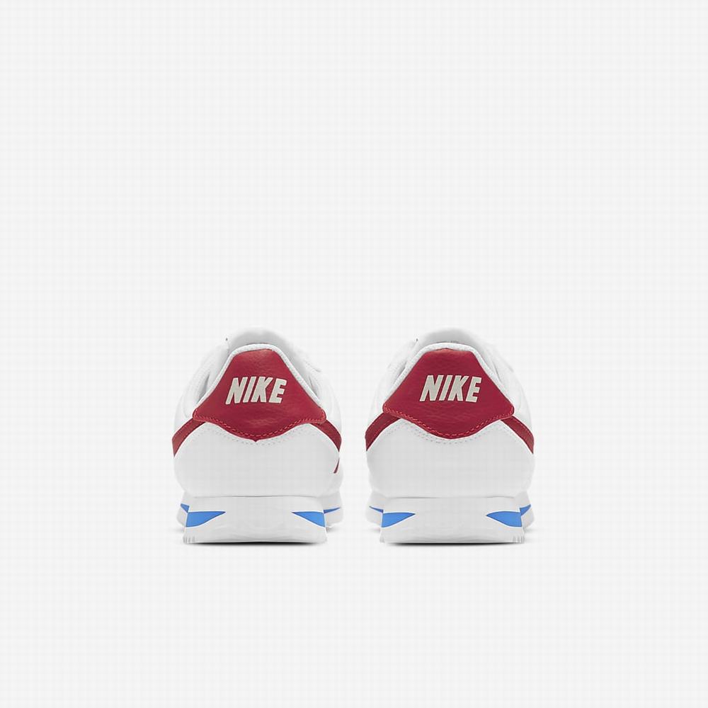 Nike Cortez Basic Gyerek Utcai Cipő Fehér Királykék Fekete Piros | NI8163-N20